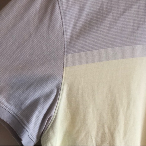 Calvin Klein Golf Shirt in pretty pale yellow with grey contrast - Picture 3 of 8